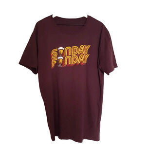 Sunday Funday SIZE XL Mens Unisex Brown Frosty Bar T-Shirt Put-in-Bay, Ohio FLAW